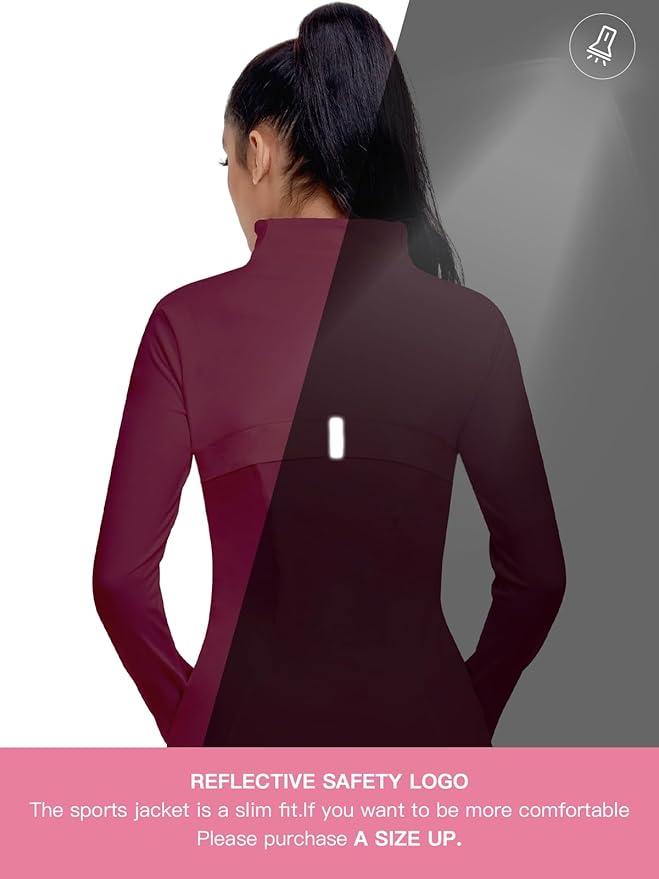 VUTRU Women's Workout Yoga Jacket Full Zip Running Athletic Track Jacket