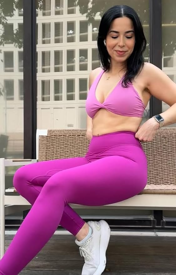 Aoxjox Women's Workout Sports Bras Fitness Satara Low Impact Bra Yoga Crop Tank