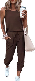 PRETTYGARDEN Women's Two Piece Outfit Sets Casual Summer Sleeveless Matching Lounge Wear Spring Travel Clothes Tracksuit