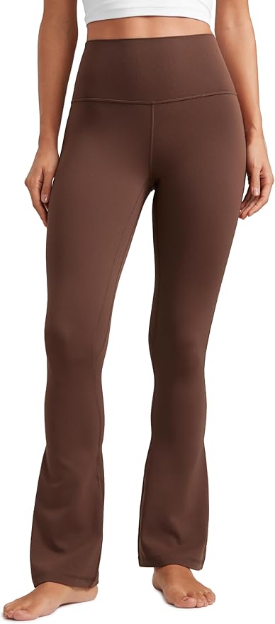 CRZ YOGA Butterluxe Mini Flared Leggings 30"/31.5"/33'' - High Waist Bootcut Casual Lounge Women Yoga Pants with Pocket