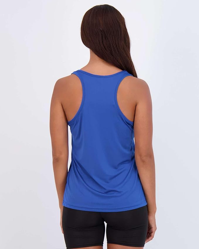 Real Essentials 5 Pack: Women's Racerback Tank Top Dry-Fit Athletic Performance Yoga Activewear (Available in Plus Size)