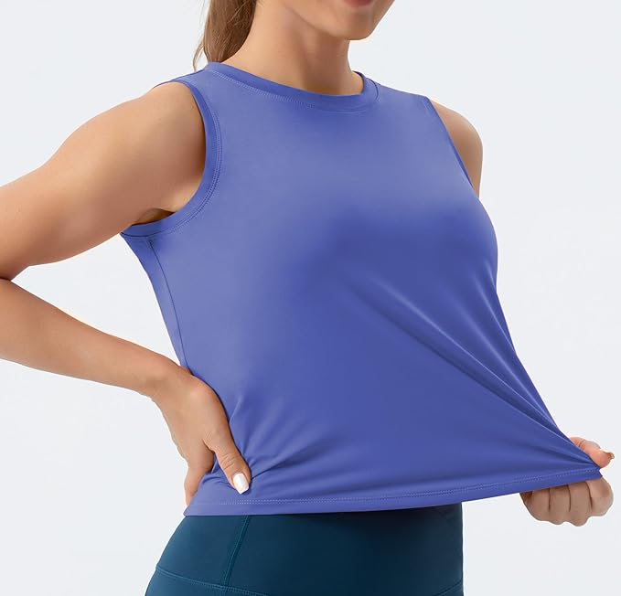 THE GYM PEOPLE Women's Workout Tops in Ice Silk Quick Dry Sleeveless