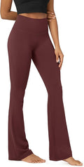 ODODOS Women's Powerful Tummy Control Flared Yoga Pants 2.0 High Waist Workout Bootcut Leggings with Inner Pocket- 29" / 31"