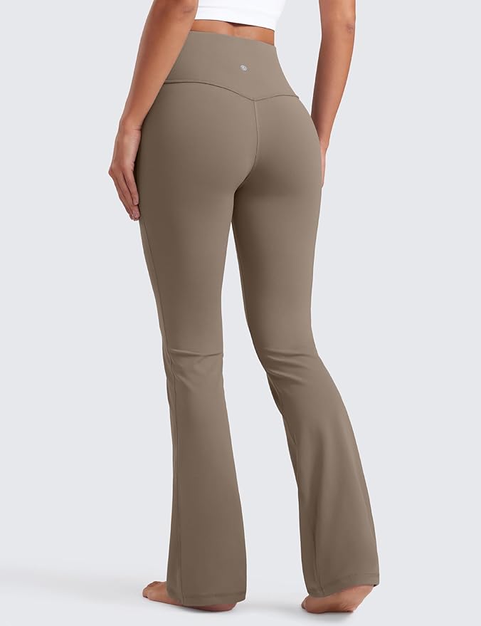 CRZ YOGA Butterluxe Flare Leggings 29"/30.5"/32"/33.5" - High Waist Bootcut Wide Leg Lounge Womens Yoga Pants with Pocket
