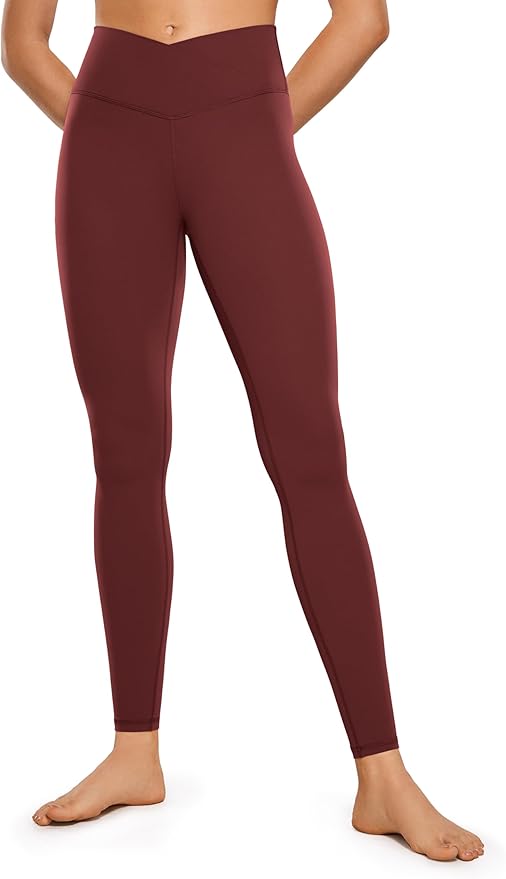 CRZ YOGA Butterluxe Crossover Waist Leggings 28" - Criss Cross Full Length Workout Athletic Womens Yoga Pants