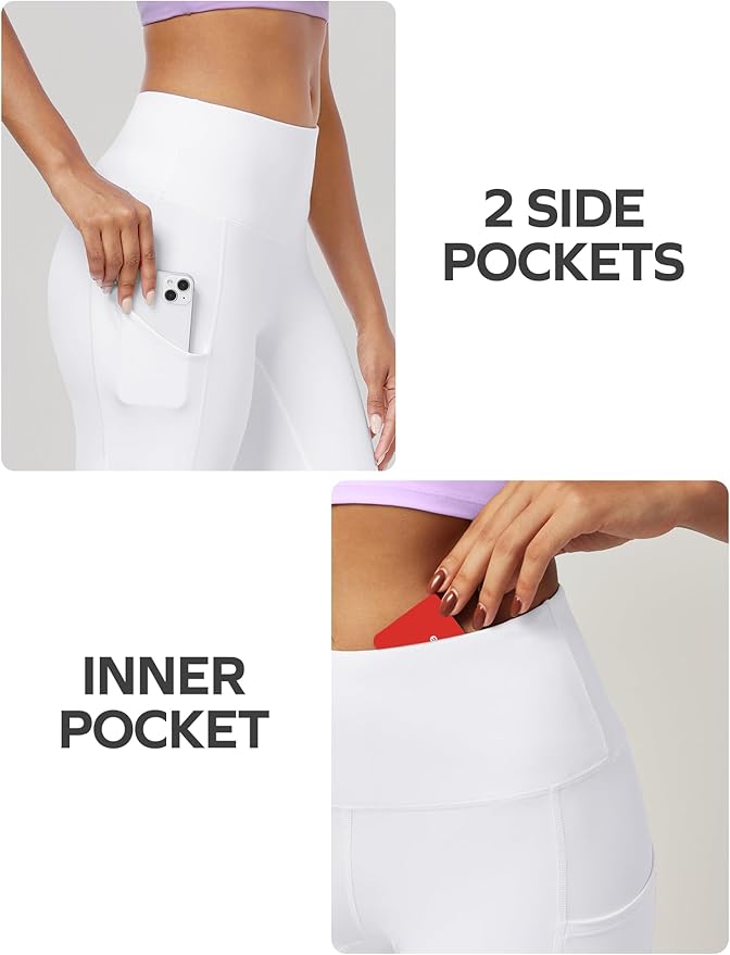 Ewedoos Leggings with Pockets for Women High Waisted Athletic Workout Compression Leggings Tummy Control Yoga Pants Women