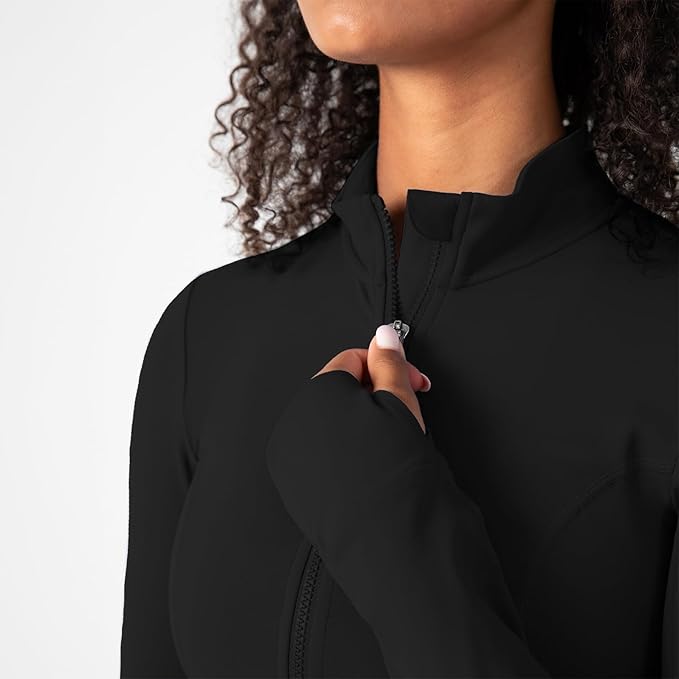 YITTY Active Women's Ultraluxe Full Zip Jacket, Athleisure, 4-Way-Stretch, Thumbholes