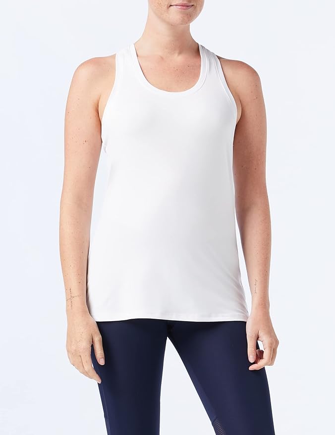Amazon Essentials Women's Active Quick Dry Tech Stretch Racerback Scoop Neck Tank Top, Multipacks