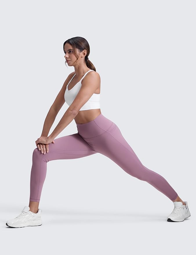 CRZ YOGA Butterluxe Workout Leggings Pockets 25'' - High Waisted Gym Womens Yoga Pants Buttery Soft