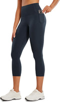 CRZ YOGA Butterluxe Workout Capri Leggings Pockets 21" - High Waisted Gym Athletic Womens Crop Yoga