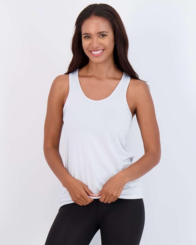 Real Essentials 5 Pack: Women's Racerback Tank Top Dry-Fit Athletic Performance Yoga Activewear (Available in Plus Size)