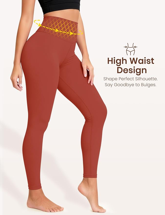 Laite Hebe Leggings for Women - High Waisted Full Length Buttery Soft Yoga Pants for Workout Athletic Daily