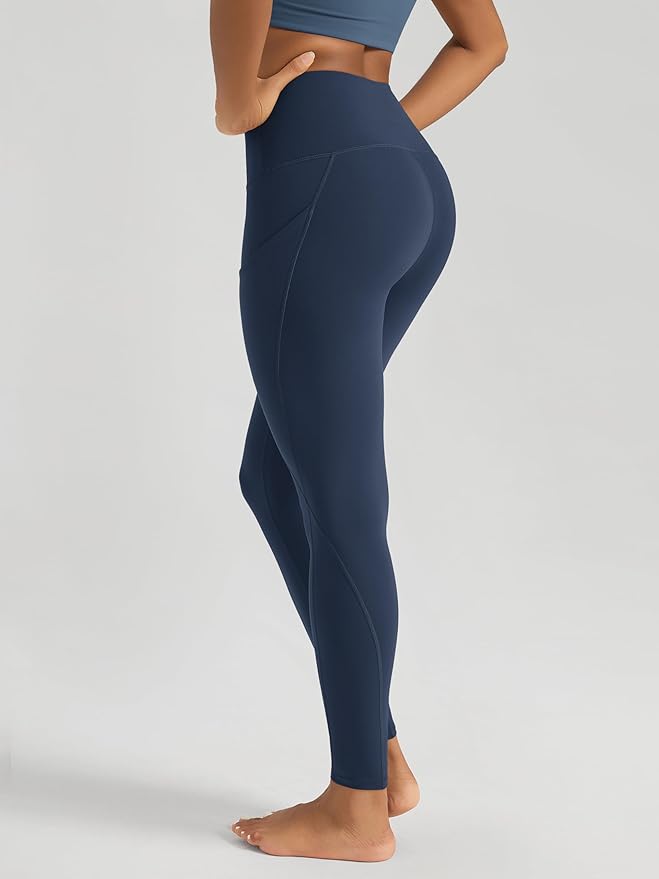 ODODOS Women's High Waisted Yoga Leggings with Pockets, Tummy Control Non See Through Workout Athletic Running Yoga Pants