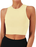Natural Feelings Nudi Sports Bras for Women Removable Padded Yoga Tank Tops Sleeveless Fitness Workout Crop Tops