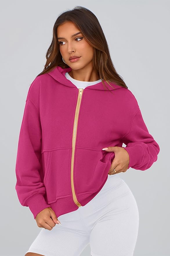 PRETTYGARDEN Hoodies for Women Sweatshirt Zip Up Hoodie Fall Fashion 2026 Trendy Long Sleeve Jackets Winter Clothing Outfits