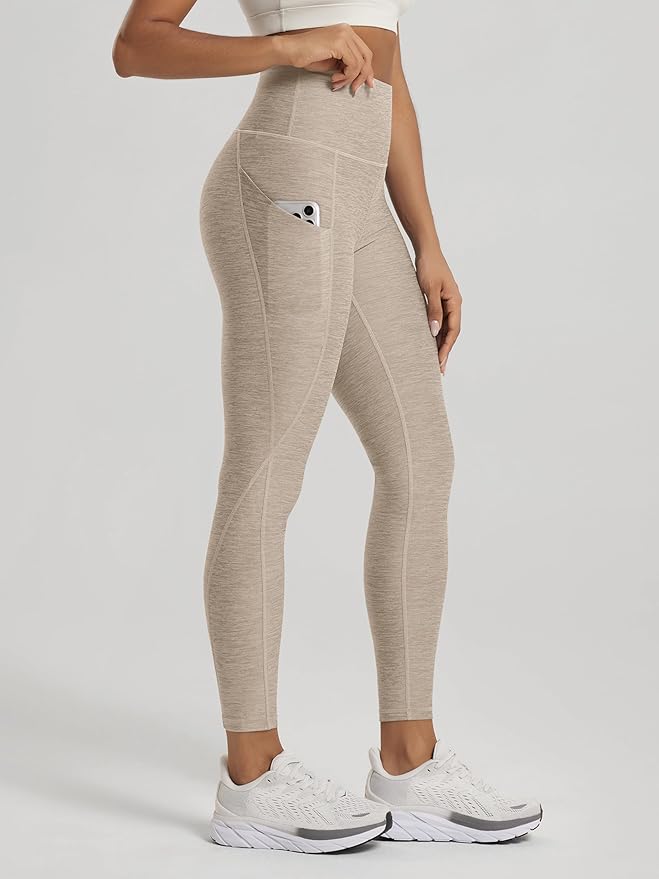 ODODOS Women's High Waisted Yoga Leggings with Pockets, Tummy Control Non See Through Workout Athletic Running Yoga Pants
