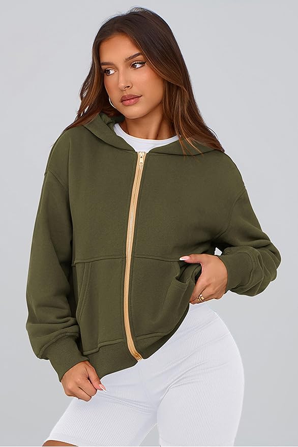 PRETTYGARDEN Hoodies for Women Sweatshirt Zip Up Hoodie Fall Fashion 2026 Trendy Long Sleeve Jackets Winter Clothing Outfits