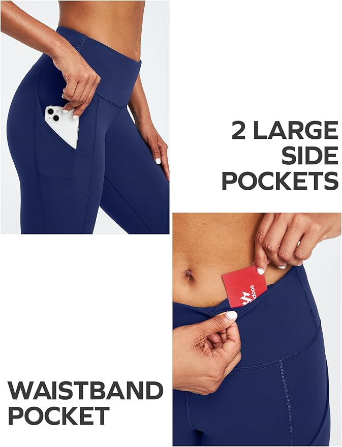 Ewedoos Leggings with Pockets for Women High Waisted Athletic Workout Compression Leggings Tummy Control Yoga Pants Women