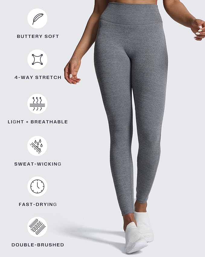 Aoxjox High Waisted Workout Leggings for Women Trinity Yoga Pants 26.5"