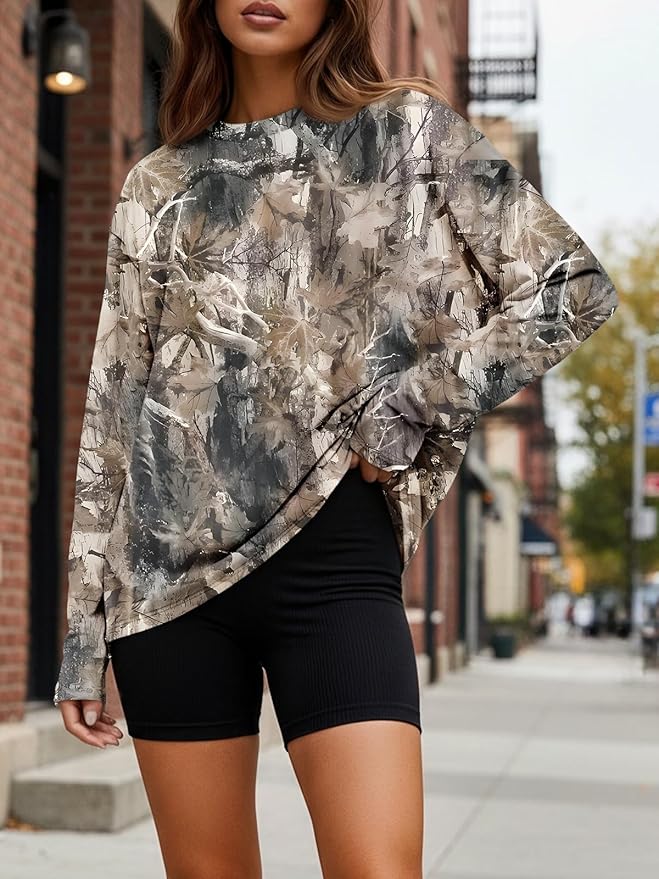 Trendy Queen Womens Spring Tops Oversized Long Sleeve T Shirts 2026 Basic Tee Fall Casual Workout Y2K Clothes