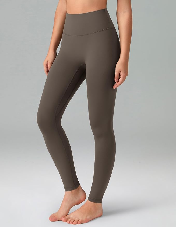 Colorfulkoala Dreamlux No Front Seam Leggings for Women 25"/28" Inseam, High Waisted Buttery Soft Yoga Pants