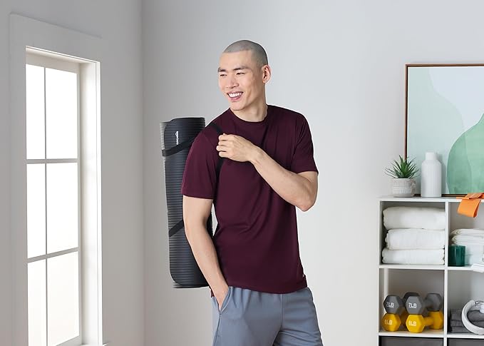 Amazon Basics Extra Thick Exercise Yoga Mat with Carrying Strap
