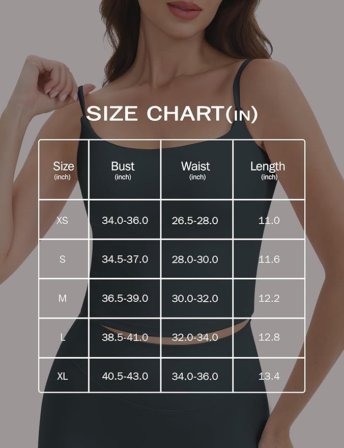 Ieumaz Strappy Crop Top for Women Scoop Neck Longline Gym Workout Sports Bras Built in Removable Pads Yoga Camisole Tank Top