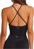 Danysu Sculpt Workout Tank Tops Women Backless Longline Sports Bras Strappy Padded Yoga Top