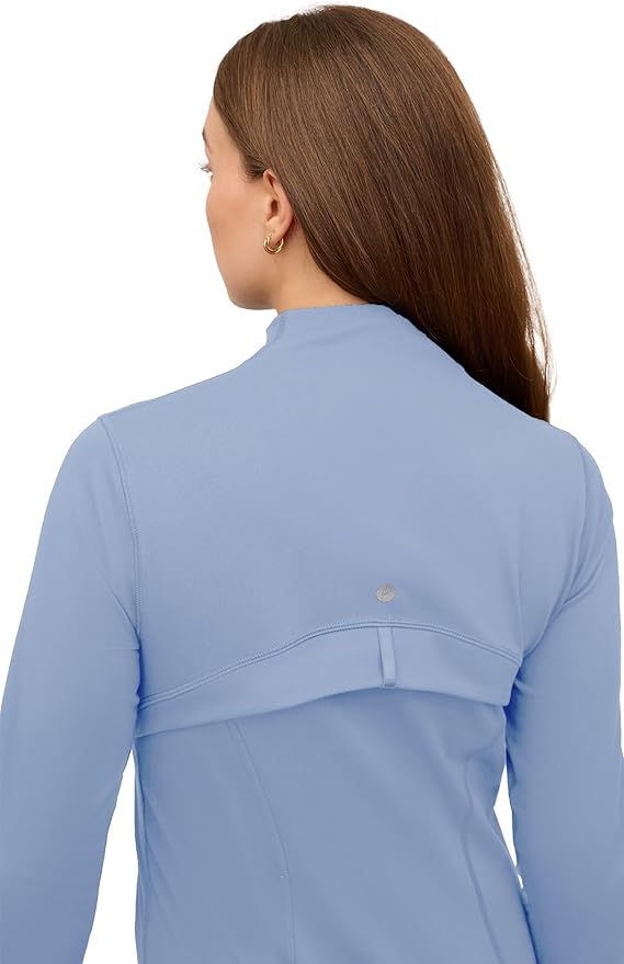 90 Degree By Reflex Full Zip Running Track Jacket Lightweight Athletic Slim Fit Jacket with Thumbholes