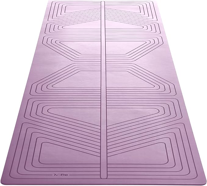 agoy PRO+ WARRIOR - Premium Non-Slip Yoga Mat – Eco-Conscious Design - PU Mat With Wet/Dry Grip+ - Focus Alignment - Lazer-Etched Technology - A Portable Standard Size Mat for All Styles of Yoga