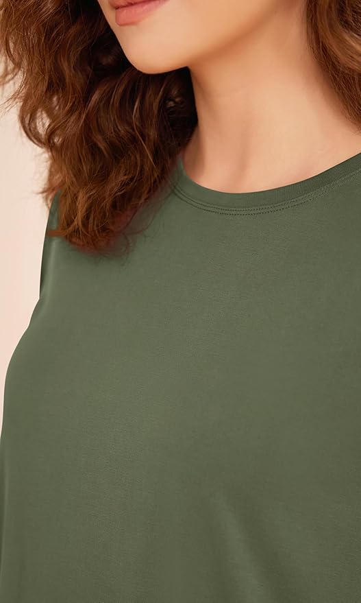 ODODOS Modal Soft Short Sleeve Shirts for Women Crew Neck Yoga Tee Casual Workout Tops