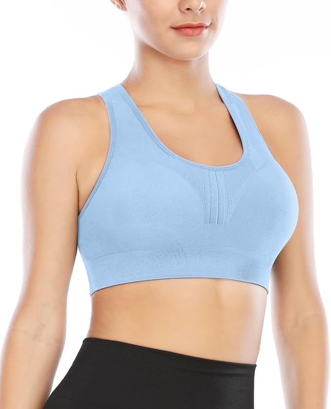 Heathyoga High Impact Sports Bras for Women High Support Padded Sports Bra Pack Racerback Bras for Women Workout Bra Sets