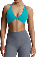 Aoxjox Women's Workout Sports Bras Fitness Metamorph Sienna Twist Bra Yoga Crop Tank