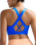 RUNNING GIRL Sports Bra for Women, Molded Cup High Impact Sports Bras for Women with Sewn in Pads