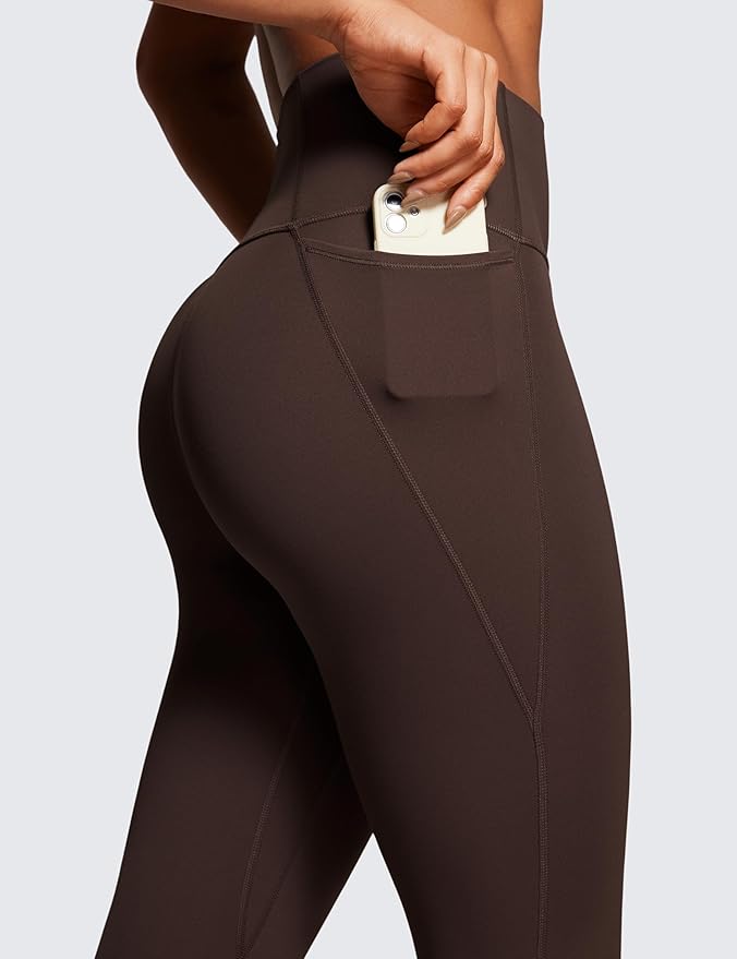 CRZ YOGA Butterluxe Workout Leggings Pockets 25'' - High Waisted Gym Womens Yoga Pants Buttery Soft