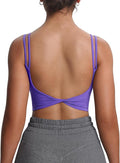 Aoxjox Women's Workout Sports Bras Fitness Yoga Crop Tank Metamorph Twist Back Cami
