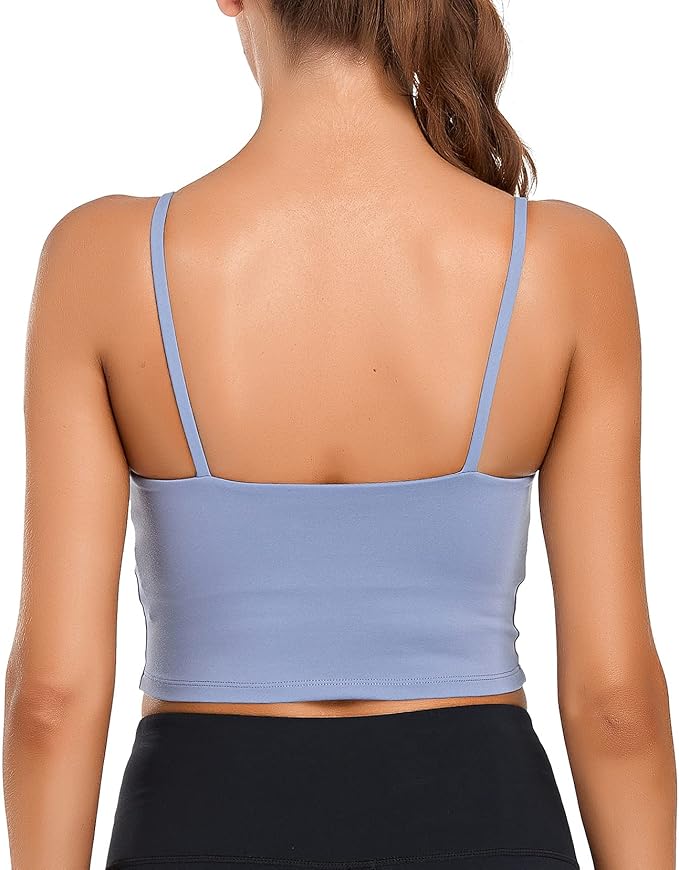 Lemedy Women Padded Sports Bra Fitness Workout Running Shirts Yoga Tank Top