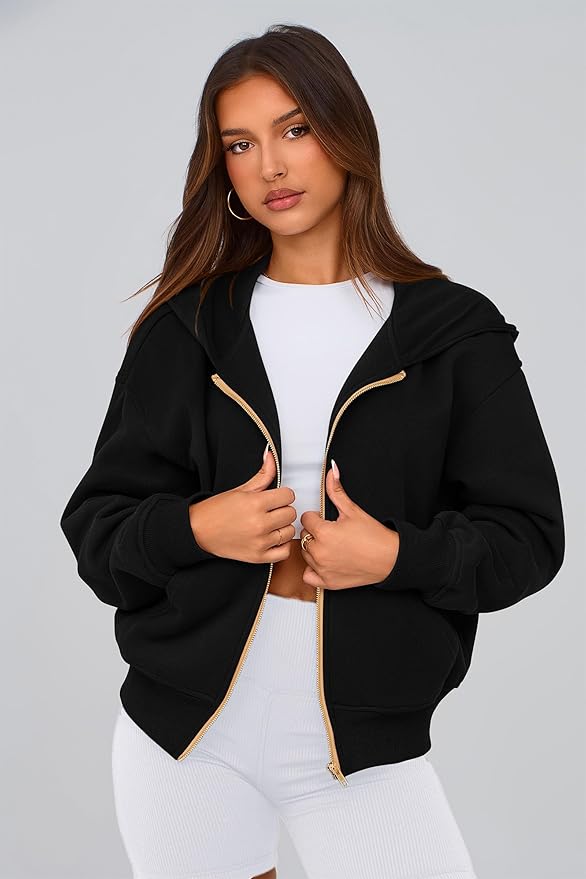 PRETTYGARDEN Hoodies for Women Sweatshirt Zip Up Hoodie Fall Fashion 2026 Trendy Long Sleeve Jackets Winter Clothing Outfits