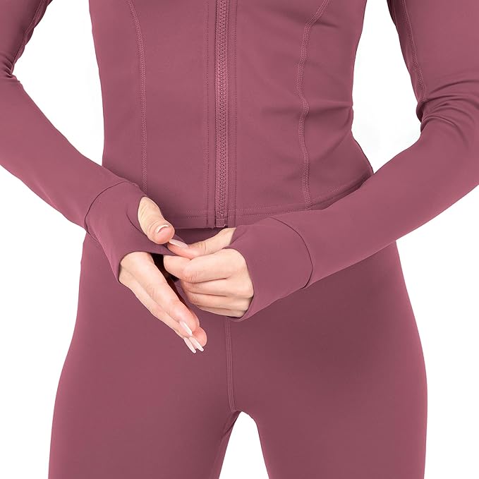 YITTY Active Women's Ultraluxe Full Zip Jacket, Athleisure, 4-Way-Stretch, Thumbholes