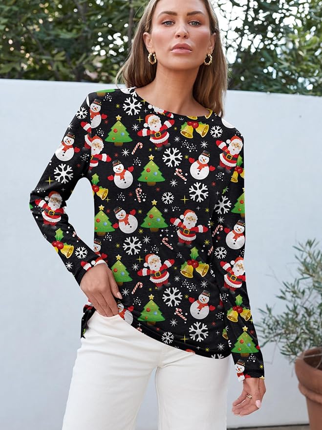 AUTOMET Women‘s Basic Long Sleeve Crewneck, Plus Size Winter & Spring Top, Casual Fall Tee for Teacher & Everyday Outfits