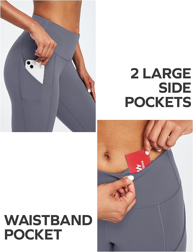 Ewedoos Leggings with Pockets for Women High Waisted Athletic Workout Compression Leggings Tummy Control Yoga Pants Women