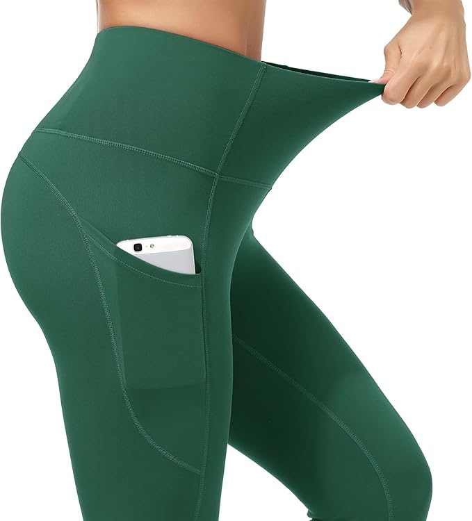 Dragon Fit High Waist Yoga Leggings with 3 Pockets,Tummy Control Workout Running 4 Way Stretch Yoga Pants