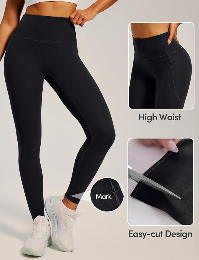 IUGA Invisible Scrunch Butt Lifting Leggings for Women No Front Seam Workout Leggings with Pockets Tummy Control Yoga Pants
