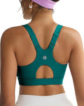 RUNNING GIRL Sports Bra for Women,Adjustable Straps Supportive High Impact Sports Bras for Women with Sewn in Pads