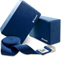 Tumaz Non-Slip Yoga Blocks 2-Pack - High Density/Lightweight EVA Foam & Natural Cork for Stability, Premium Set with E-Book Included