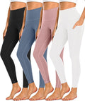 Dimore 4 Pack Workout Leggings for Women with Pockets,High Waisted Tummy Control Yoga Pants for Workout Running