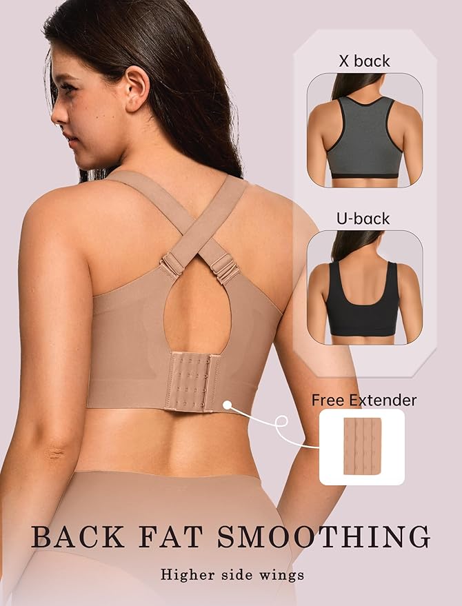 OEAK Womens Wireless Jelly Bra Plus Size Supportive Seamless Bras Full Coverage Push Up Comfortable No Underwire Tshirt Bras