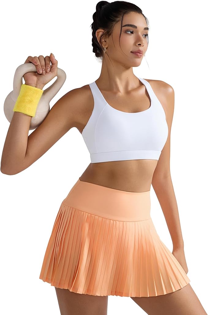 RUNNING GIRL Sports Bra for Women, Molded Cup High Impact Sports Bras for Women with Sewn in Pads