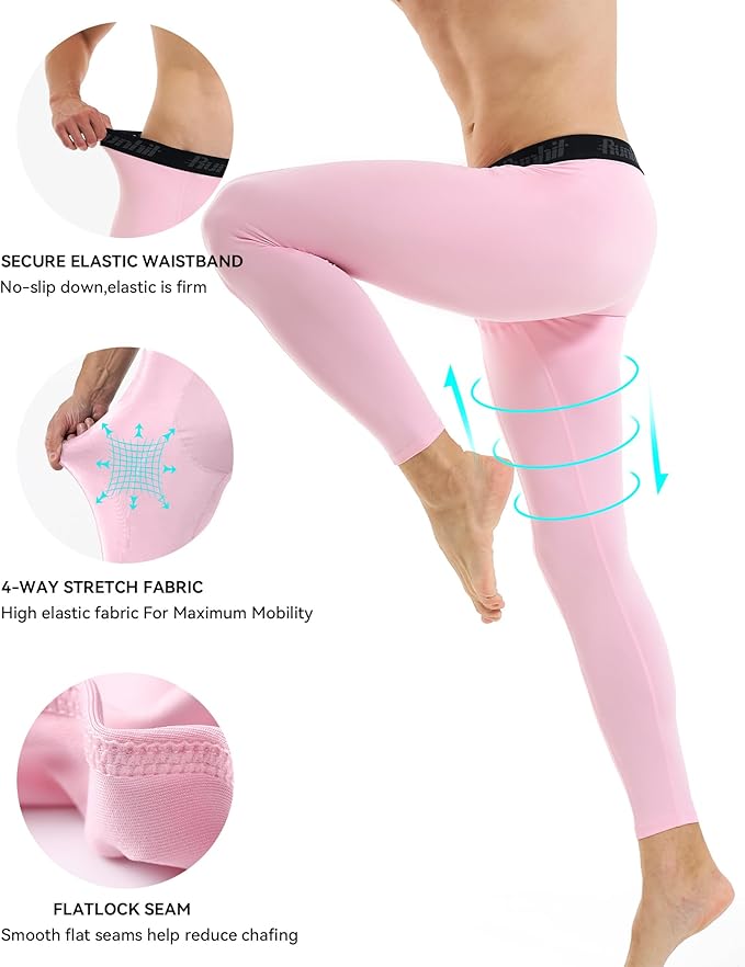 Runhit Men’s Compression Pants Running Tights Workout Leggings Athletic Base Layer Pants for Sports Yoga Basketball