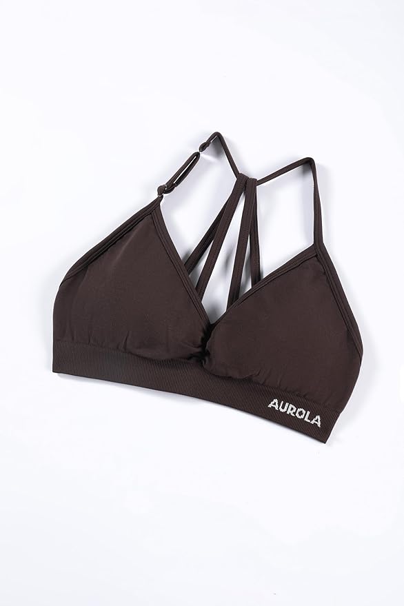 AUROLA Mercury Workout Sports Bras Women Athletic Removable Padded Backless Strapy Minimal Crop Top